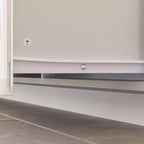 Mobile TV moderno lucido Famapy con cassetti e striscia luminosa inferiore per TV