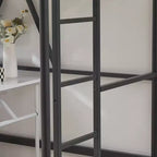 VECELO Letto a Soppalco Singolo in Metallo con Scaletta Rimovibile e Spondina di Sicurezza