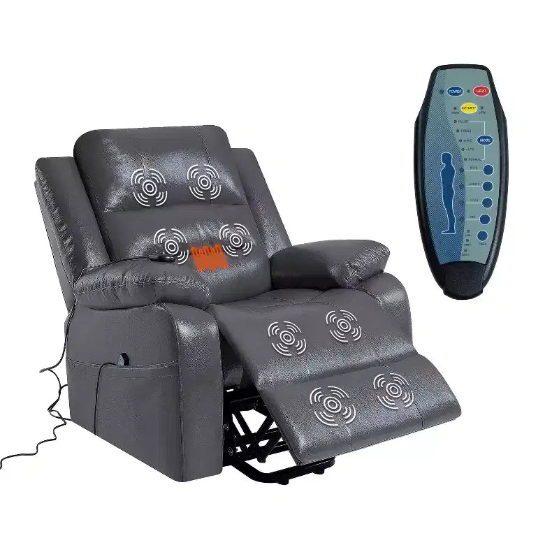 Poltrona Reclinabile con Sollevamento Elettrico con Borchie Premium Home Imports Emporium