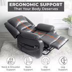 Poltrona Reclinabile con Sollevamento Elettrico con Borchie Premium Home Imports Emporium