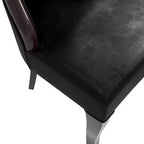 Sedia da pranzo LeisureMod imbottita in pelle/velluto, comoda sedia da cucina con gambe in legno di caucciù, serie Novara, set da 4