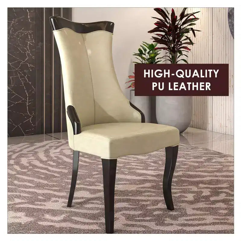 Sedia da pranzo LeisureMod imbottita in pelle/velluto, comoda sedia da cucina con gambe in legno di caucciù, serie Novara, set da 4