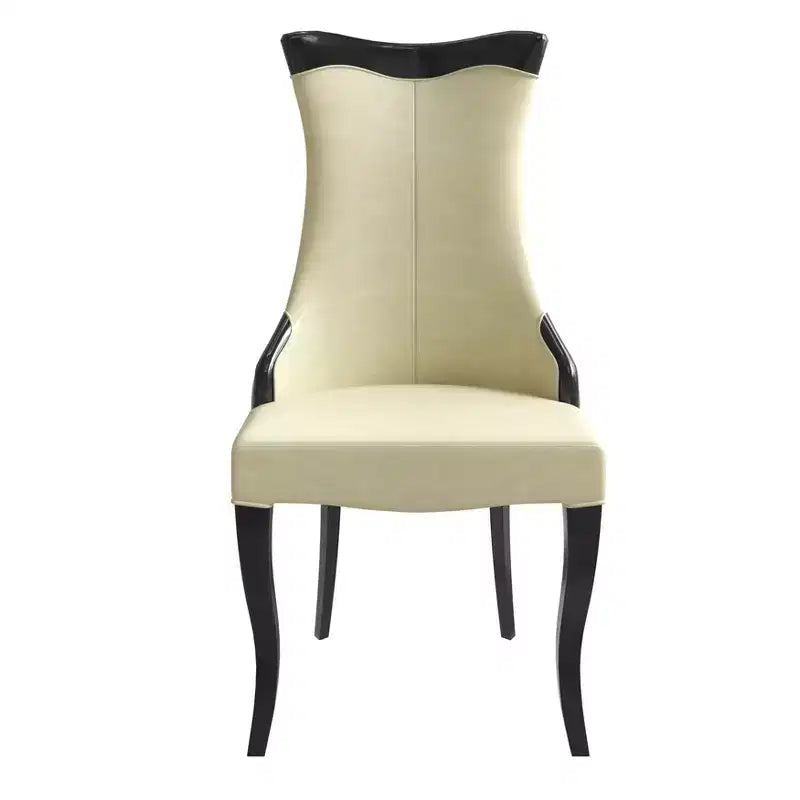 Sedia da pranzo LeisureMod imbottita in pelle/velluto, comoda sedia da cucina con gambe in legno di caucciù, serie Novara, set da 4