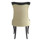 Sedia da pranzo LeisureMod imbottita in pelle/velluto, comoda sedia da cucina con gambe in legno di caucciù, serie Novara, set da 4