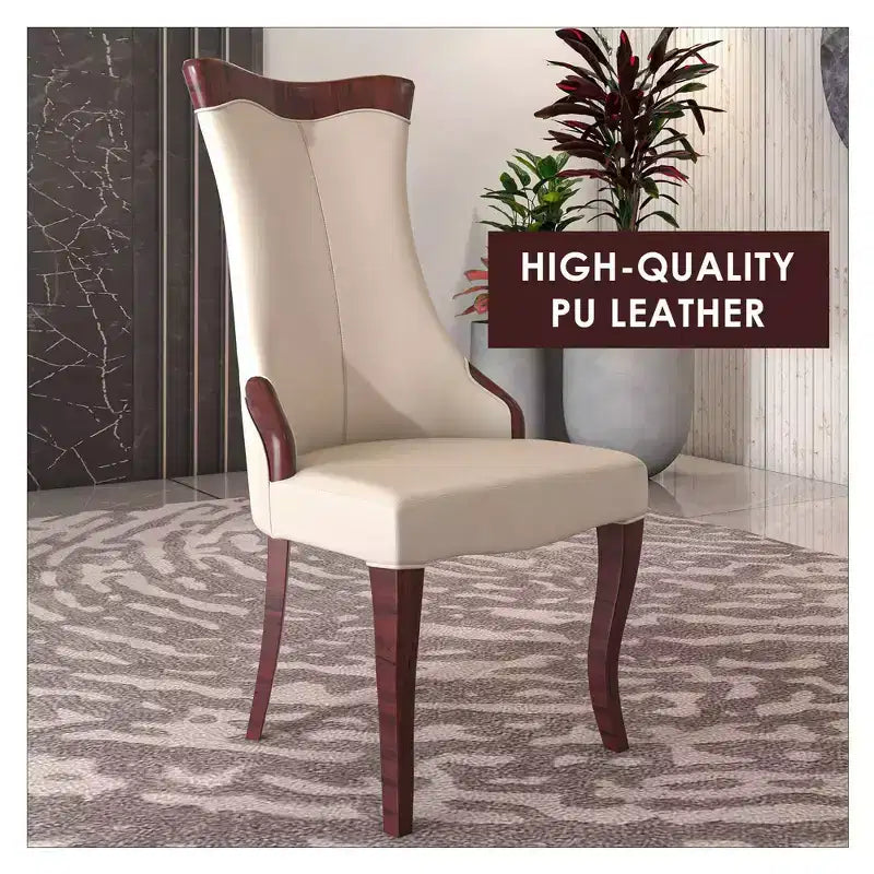 Sedia da pranzo LeisureMod imbottita in pelle/velluto, comoda sedia da cucina con gambe in legno di caucciù, serie Novara, set da 4