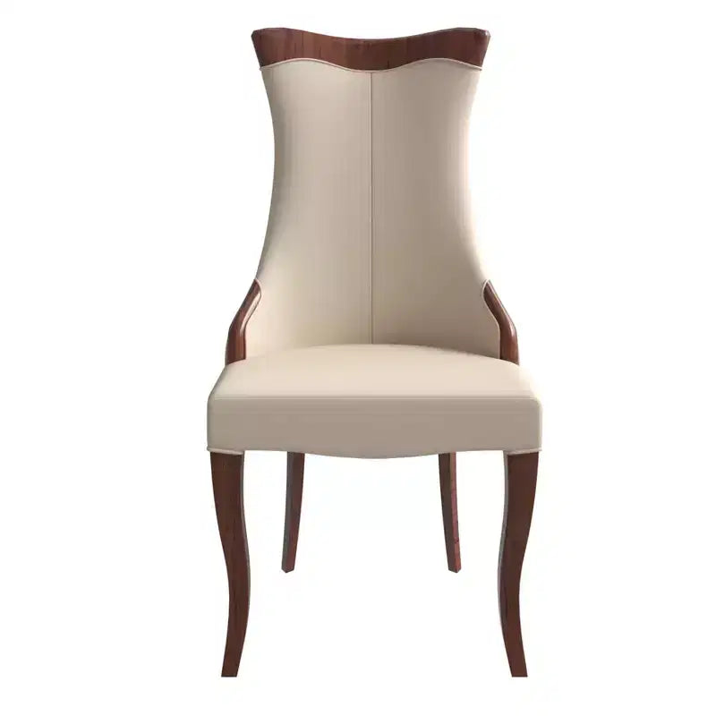 Sedia da pranzo LeisureMod imbottita in pelle/velluto, comoda sedia da cucina con gambe in legno di caucciù, serie Novara, set da 4