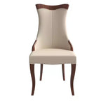 Sedia da pranzo LeisureMod imbottita in pelle/velluto, comoda sedia da cucina con gambe in legno di caucciù, serie Novara, set da 4