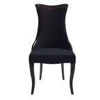 Sedia da pranzo LeisureMod imbottita in pelle/velluto, comoda sedia da cucina con gambe in legno di caucciù, serie Novara, set da 4