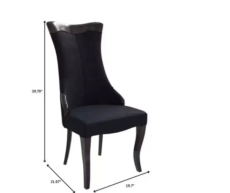 Sedia da pranzo LeisureMod imbottita in pelle/velluto, comoda sedia da cucina con gambe in legno di caucciù, serie Novara, set da 4