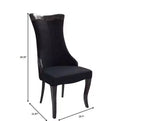 Sedia da pranzo LeisureMod imbottita in pelle/velluto, comoda sedia da cucina con gambe in legno di caucciù, serie Novara, set da 4