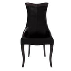 Sedia da pranzo LeisureMod imbottita in pelle/velluto, comoda sedia da cucina con gambe in legno di caucciù, serie Novara, set da 4