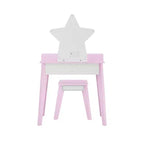 Set da toeletta in legno Fantasy Fields Little Princess Star per bambini con specchio LED e sgabello
