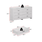 Cassettiera Famapy con Sei Cassetti Effetto Legno e Maniglie Nere per Soggiorno