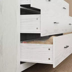Cassettiera Famapy con Sei Cassetti Effetto Legno e Maniglie Nere per Soggiorno