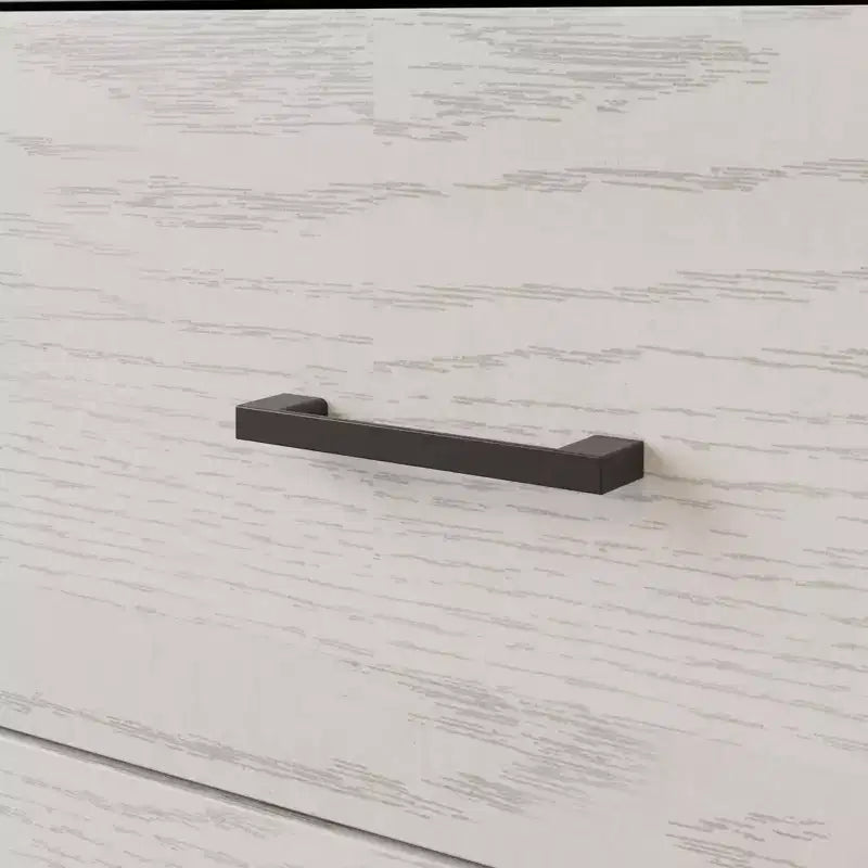 Cassettiera Famapy con Sei Cassetti Effetto Legno e Maniglie Nere per Soggiorno