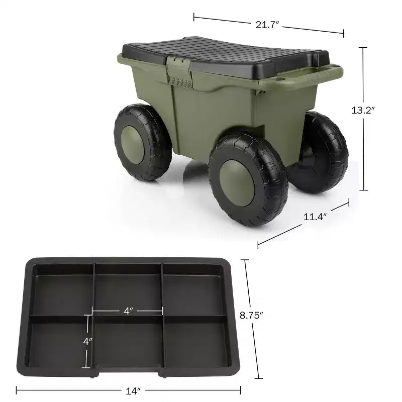 Carrello da giardino Pure Garden con seduta