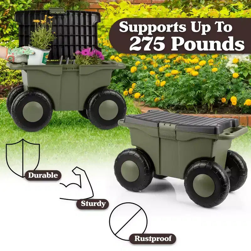 Carrello da giardino Pure Garden con seduta