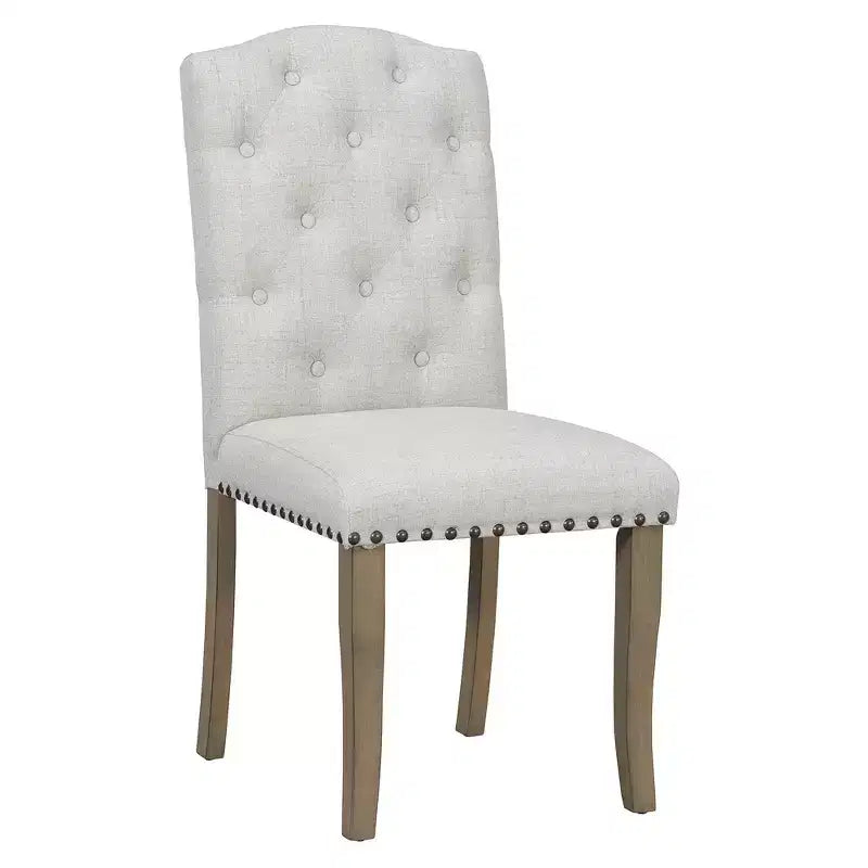 Set da pranzo Whisen in stile rustico, 6 pezzi con 4 sedie imbottite e panca per sala da pranzo