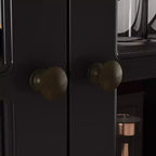 Famapy 31.5'' L Libreria con ante in vetro, vetrina, organizer in legno per dispensa