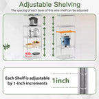 BestMassage Scaffale a 6 Ripiani in Filo, Scaffalatura in Metallo Robusta con Base Stabile per Organizzare Libri, Giocattoli, Vestiti, Utensili da Cucina