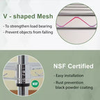 BestMassage Scaffale a 6 Ripiani in Filo, Scaffalatura in Metallo Robusta con Base Stabile per Organizzare Libri, Giocattoli, Vestiti, Utensili da Cucina