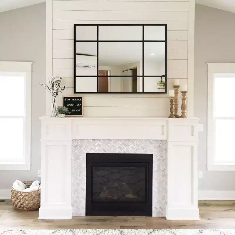 PexFix Specchio da parete con cornice in metallo ad arco