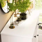 Cassettiera Hitow White Classic a 6 cassetti con gambe robuste e maniglie in metallo