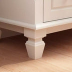 Cassettiera Hitow White Classic a 6 cassetti con gambe robuste e maniglie in metallo