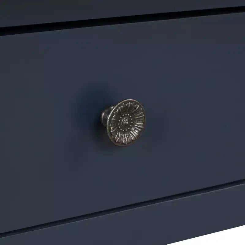 Tavolo Consolle Whisen dal design classico vintage con 3 cassetti e 2 ripiani
