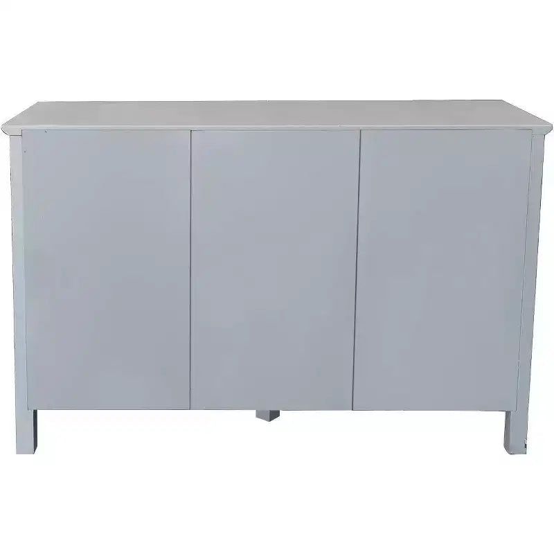 Kings Brand Furniture Evans, Credenza/Mobile Contenitore/Tavolo Consolle con Armadietti, Bianco