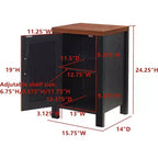 Tavolino/Comodino moderno Kings Brand Furniture Sendero con mobiletto e mensola, per camera da letto, soggiorno o ufficio