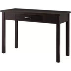 Kings Brand Furniture Scrivania Parsons in legno per casa e ufficio con cassetto, Espresso