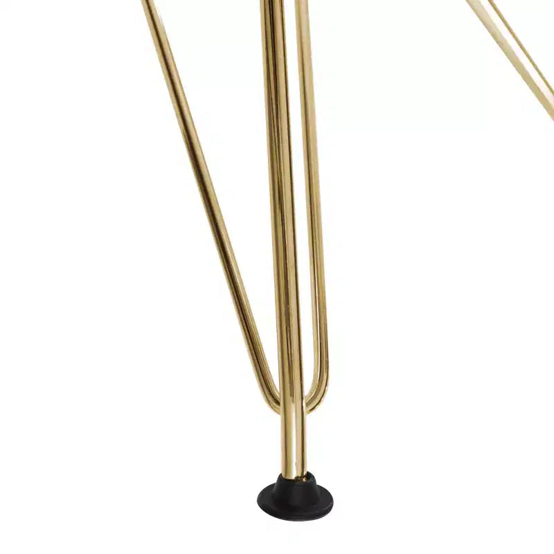 LeisureMod Cresco Sedia da pranzo moderna in acrilico con base Eiffel in cromo dorato, elegante sedia d'accento per sala da pranzo, cucina o ufficio contemporanei