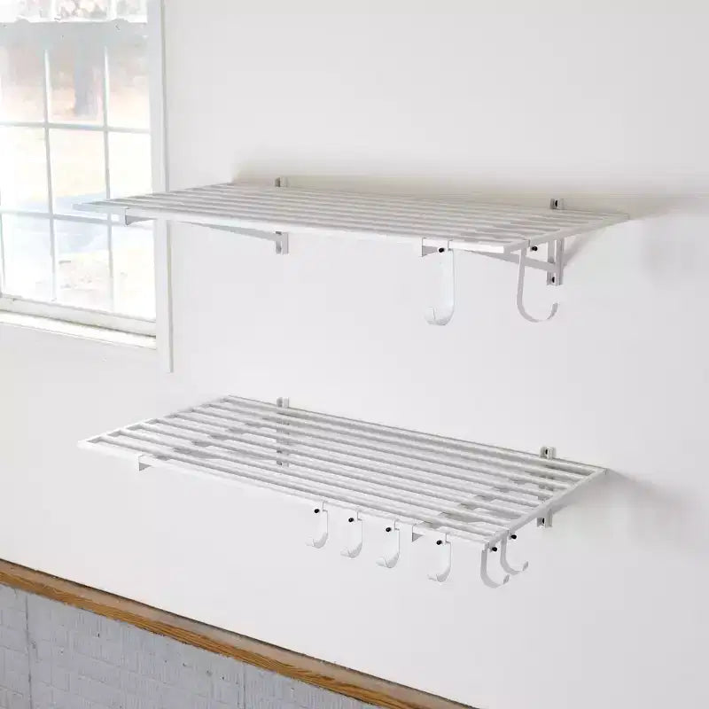StoreYourBoard Mensole da Parete da Garage Bristol da 60 x 120 cm | Confezione da 2 | Bianco