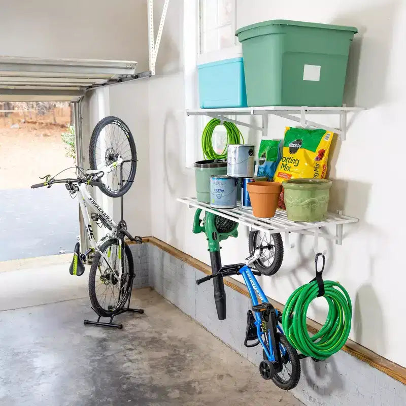 StoreYourBoard Mensole da Parete da Garage Bristol da 60 x 120 cm | Confezione da 2 | Bianco