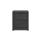 Comodino Signature Design by Ashley Candanew a 2 cassetti con porte di ricarica USB, grigio antracite