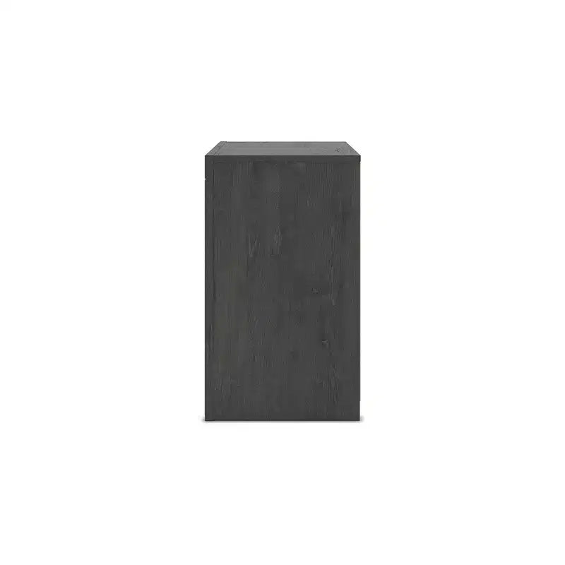 Comodino Signature Design by Ashley Candanew a 2 cassetti con porte di ricarica USB, grigio antracite