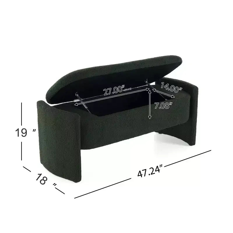 Pouf contenitore moderno imbottito Christopher Knight Home Jacob Boulce
