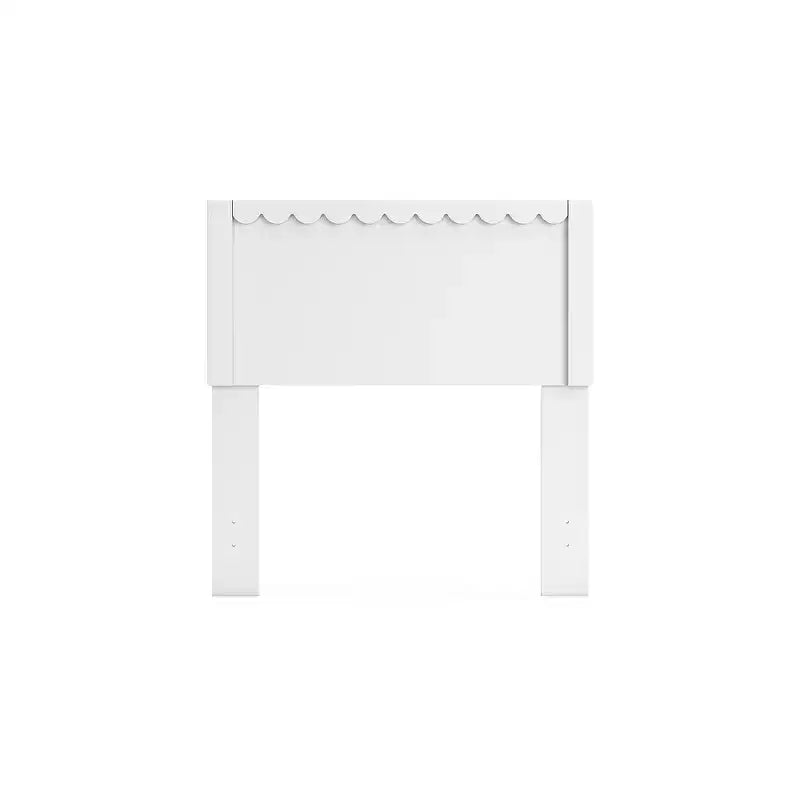 Testiera a pannello Hallityn di Signature Design by Ashley con finitura bianco opaco