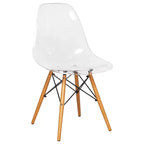 LeisureMod Dover Set da Pranzo 3 Pezzi Tavolo Bistro Rotondo in MDF Nero con 2 Sedie in Plastica, Cucina Moderna, Sala da Pranzo, Spazi Piccoli, Sedute da Caffetteria