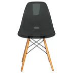 LeisureMod Dover Set da Pranzo 3 Pezzi Tavolo Bistro Rotondo in MDF Nero con 2 Sedie in Plastica, Cucina Moderna, Sala da Pranzo, Spazi Piccoli, Sedute da Caffetteria