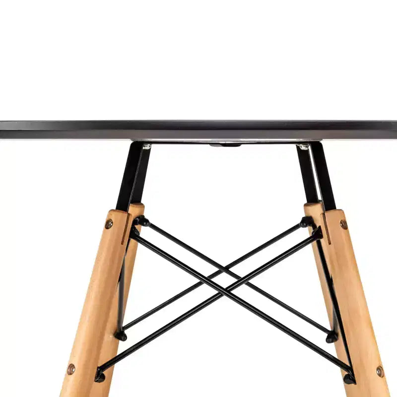 LeisureMod Dover Set da Pranzo 3 Pezzi Tavolo Bistro Rotondo in MDF Nero con 2 Sedie in Plastica, Cucina Moderna, Sala da Pranzo, Spazi Piccoli, Sedute da Caffetteria