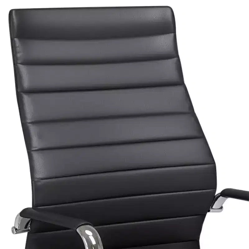Sedia da ufficio regolabile in similpelle nera Studio 55D Primero