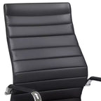 Sedia da ufficio regolabile in similpelle nera Studio 55D Primero