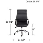 Sedia da ufficio regolabile in similpelle nera Studio 55D Primero