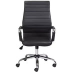 Sedia da ufficio regolabile in similpelle nera Studio 55D Primero