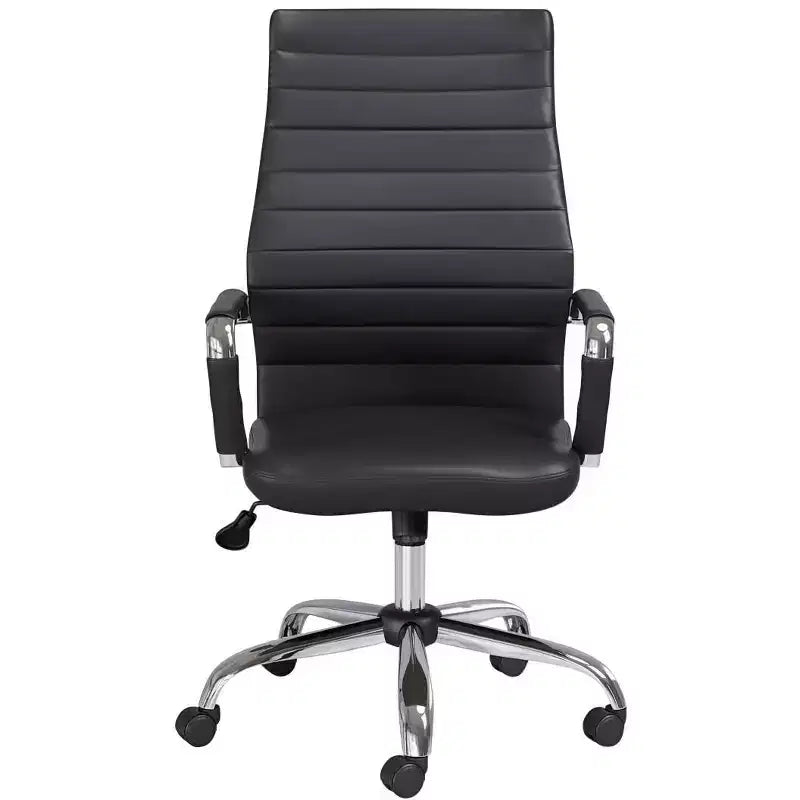 Sedia da ufficio regolabile in similpelle nera Studio 55D Primero