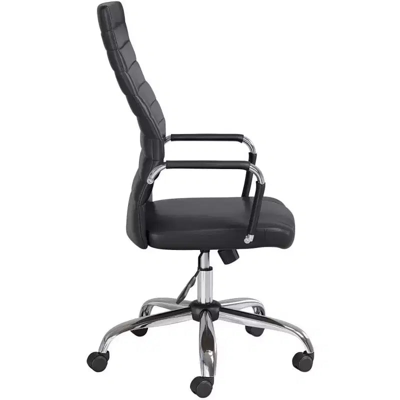 Sedia da ufficio regolabile in similpelle nera Studio 55D Primero