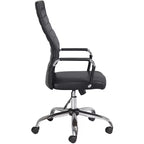 Sedia da ufficio regolabile in similpelle nera Studio 55D Primero