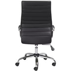 Sedia da ufficio regolabile in similpelle nera Studio 55D Primero